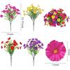 4 Bündel Künstliche Blumen Seiden-Prunkwinde Pflanzen Eukalyptus UV-Beständig Garten Sommerhaus Außen Dekoration