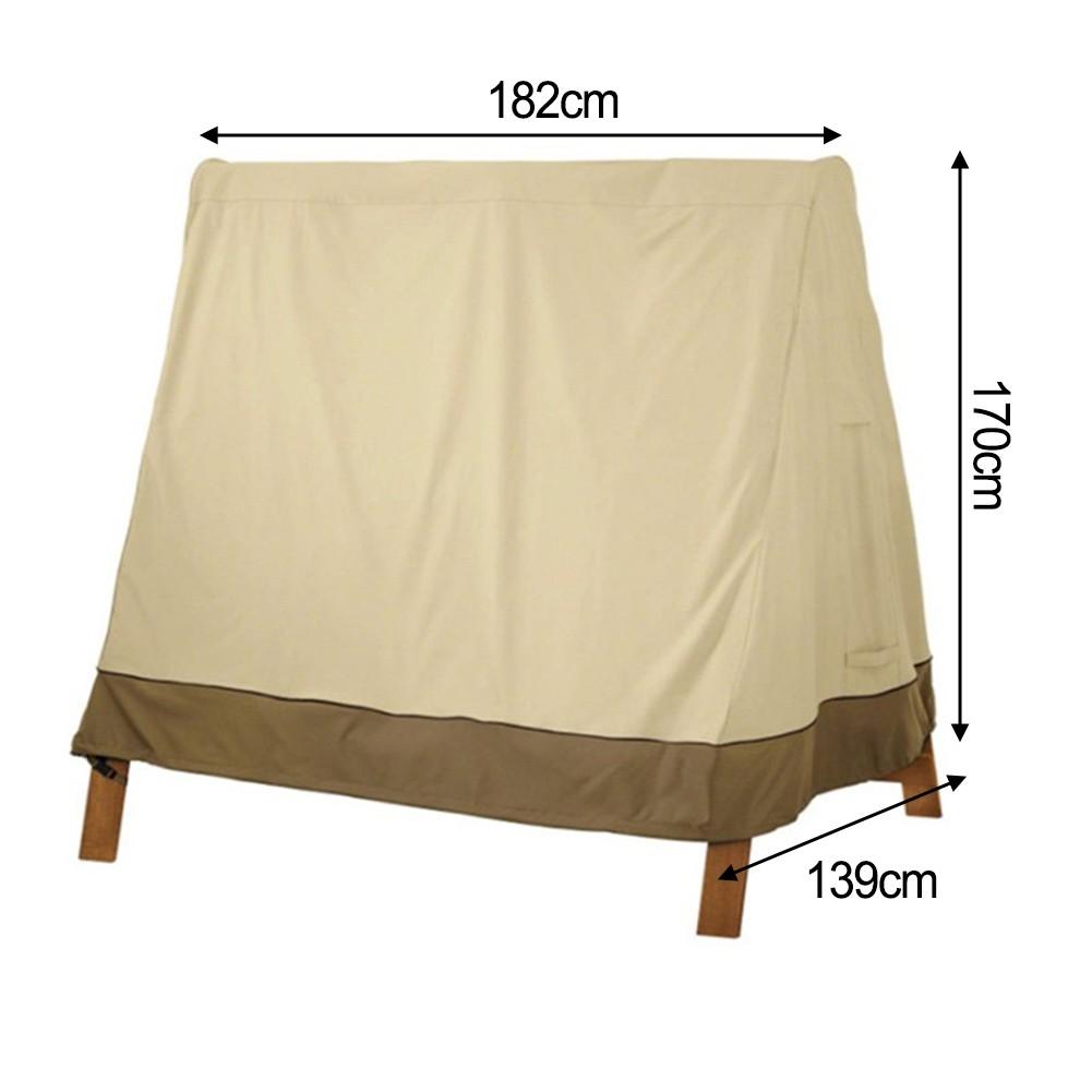 210D Oxford Cloth Outdoor Swing Cover Patio Swing Shelter Adjustable Drawstring