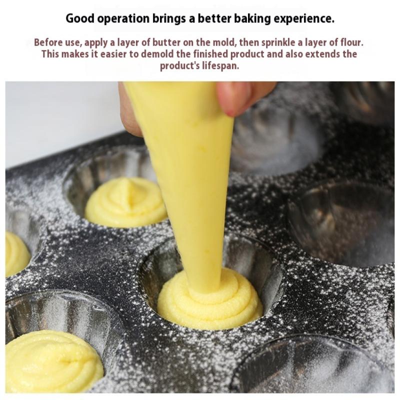 6/12 Slots Madeleine Mold Food Grade Carbon Steel Shell Cake Baking Pan Mould Bakeware Tools Kitchen Utensils Accessories Tools