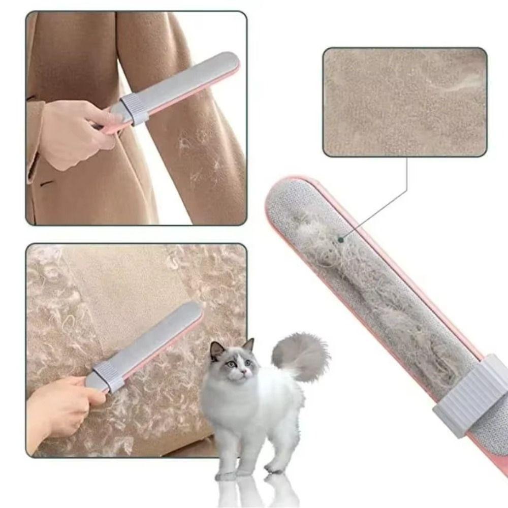 Self Cleaning Dog Cat Hair Remover Double-Sided Lint Roller Brush Pet Hair Removal Brush for Couch