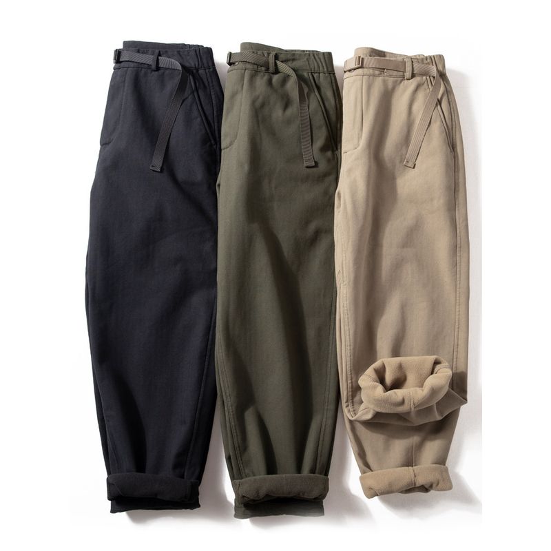 Youth Autumn and Winter Thickened Pencil Pants Casual Men's Trousers