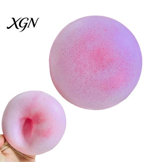 Sensory Fidget Toy Pink Bun Stress Relief Sticky Simulation Steamed Squeeze Relaxation Ball Slow Rising Dumpling Shape