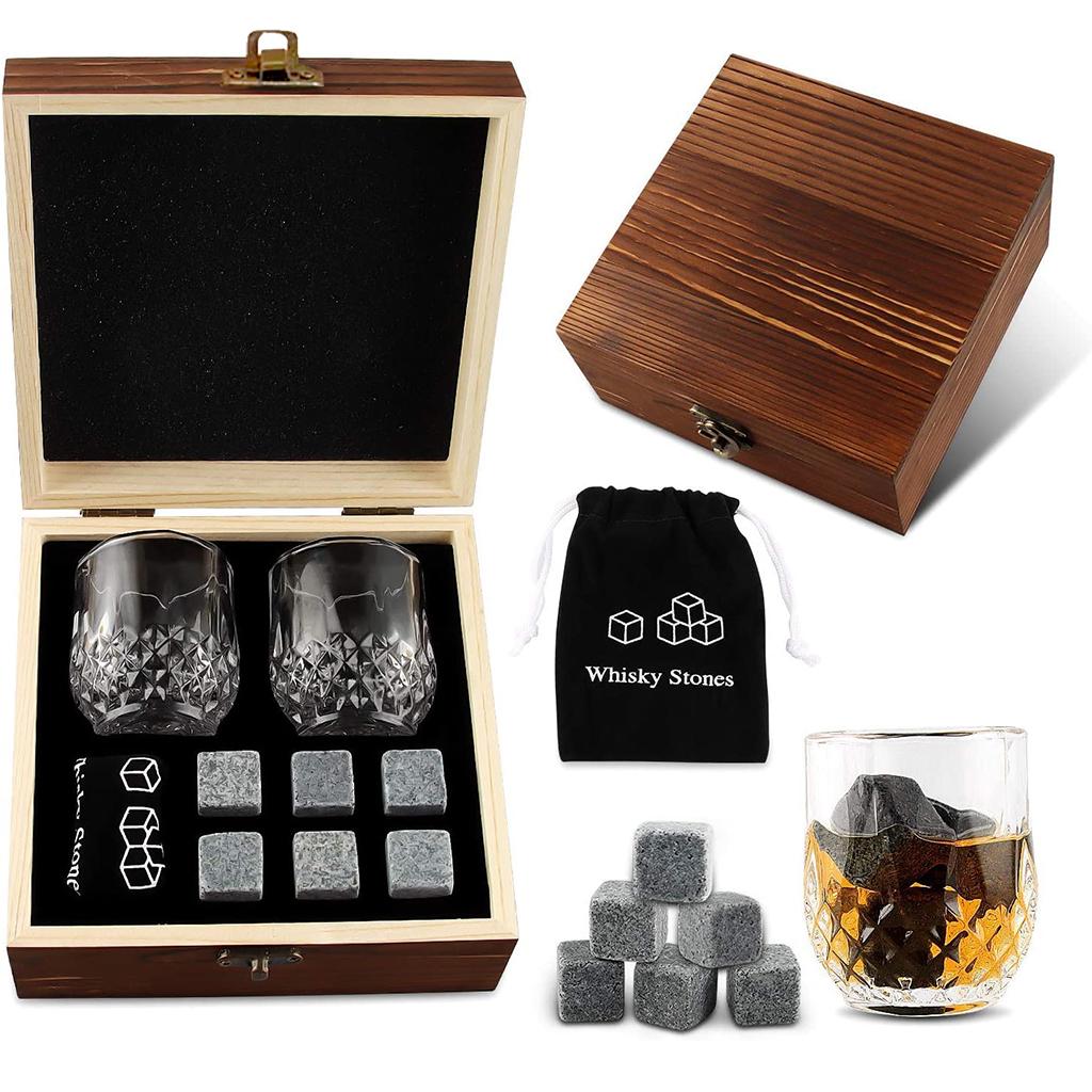 Whisky Stones and Glasses Gift Set Whisky Marble Stones Whisky Stones Glasses 1