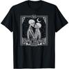 The Lovers Tarot Card Skeleton Valentines Halloween Occult Cotton Men T Shirt