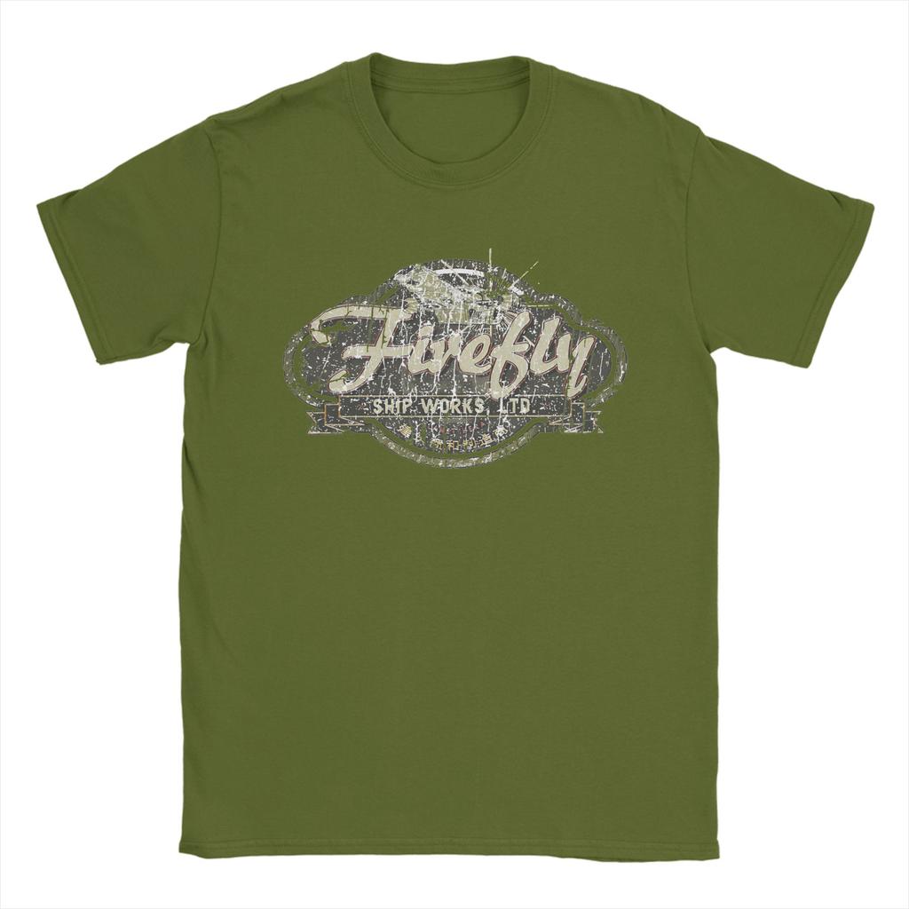 Firefly Serenity Ship Works Ltd TShirt Unisex  Y2K Funny TShirts Summer Round Neck Novelty Tee Shirt Custom DIY Big Size Tops