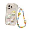 Applicable To Apple 16pro Mobile Phone Case IPhone 15 Cute Cartoon Duck Doll Chain 14/13 Transparent Silicone XR