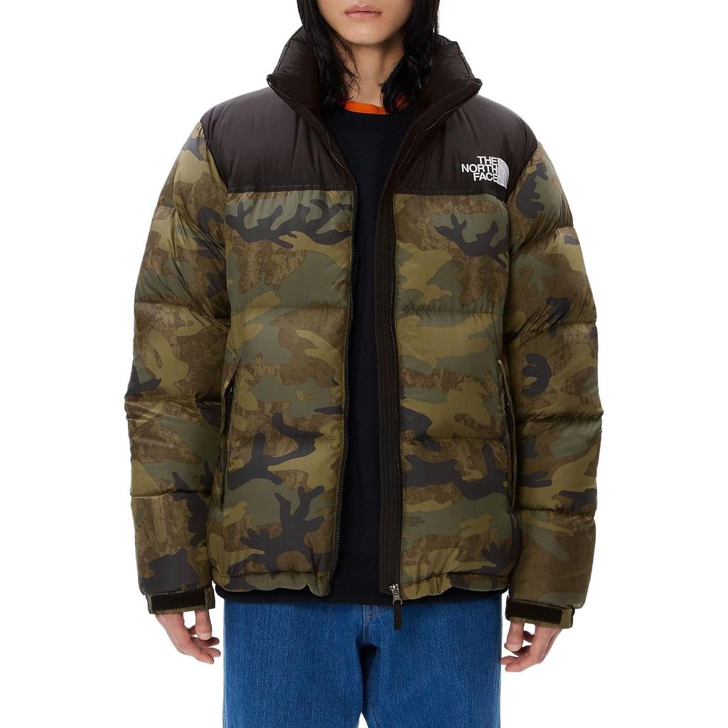 The North Face Novelty Nuptse Jacket Green Camouflage Men's Japan Version ND92336-TF