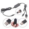 Double Input USB+Type C To 5.5x2.1mm 12V Step Up Converter Cable For Router Camera Lamp Fan With Switching Button