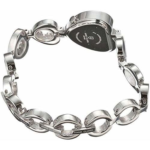 ANNE CLARK Women's Heart Watch Silver Natural Shell Dial Natural Diamond Diamond Skin-Friendly All-Stainless Material Easy Strap Adjustment!
