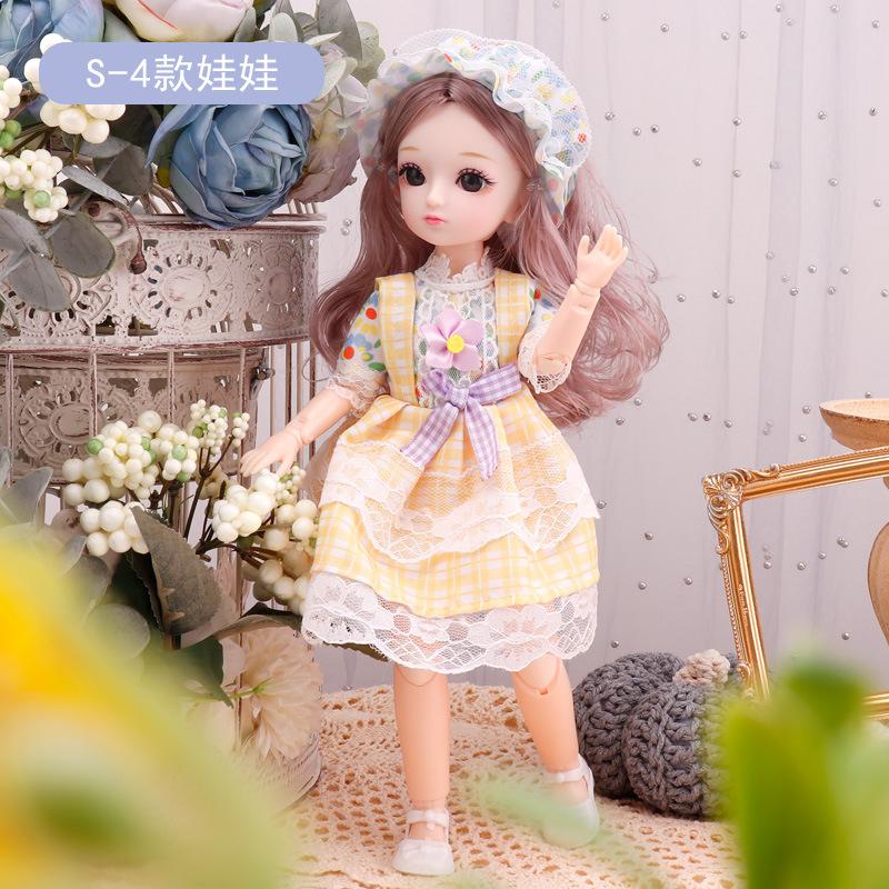 30cm Barbie Doll Princess Dress-up 3D Real Eye 23 Joint 6 Points Bjd Online Red Doll Children's Toy Gift