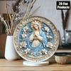 Virgin Mary Round Metal Plaque Wall Art Tin Sign Home Bar Kitchen Cafe Decor Religious Gift