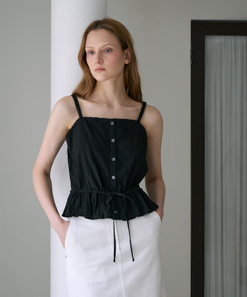 DEHEVE Lace String Sleeveless [Black]