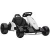 Kart Elétrico 24V para Crianças Até 18 Km/h Kart com Função de Drift, Kart de Drift com 2 Motores Assento Ajustável Branco