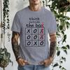 Men's Game Math T-shirt Motivational Quotes Shirts Funny Think Outside The Box Print Oversize Tees for Men Women Sportswear Tops