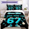 3PC Custom Name Anniversary Celebration Bedding Set Printed  Bedding Set Duvet Cover Closure Includes 1 Duvet Cover & 163 Pillowcases for Bedroom