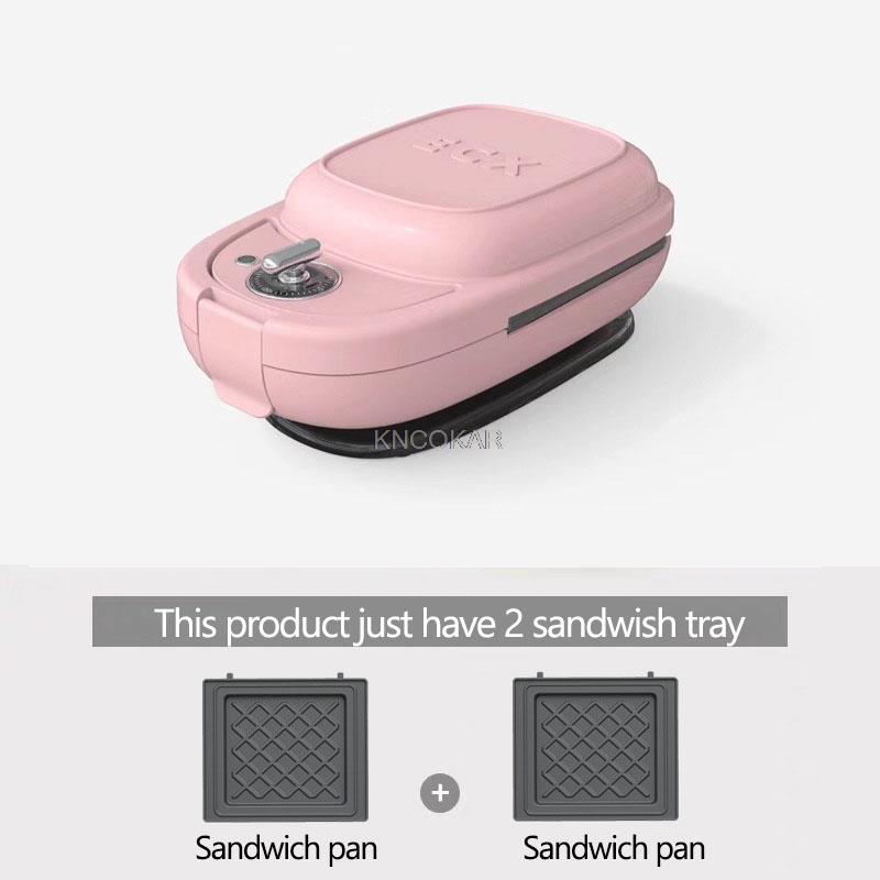 220V Electric Sandwich Maker Timed Waffle Maker Breakfast Waffle Machine Multifunction Toaster Baking takoyaki Pancake 600W EU
