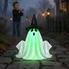 Remote Controlled Halloween Decor Electric Lifting Ghost Decoration with Voice/Remote Control, Interactive Scary Glowing Spooky Holiday Ghost,
