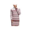 Adidas Round Neck Pullover Pattern Print All Over Brand Logo Embroidery Knit Sweater Women Sweater Light-Deep-Red HG8213
