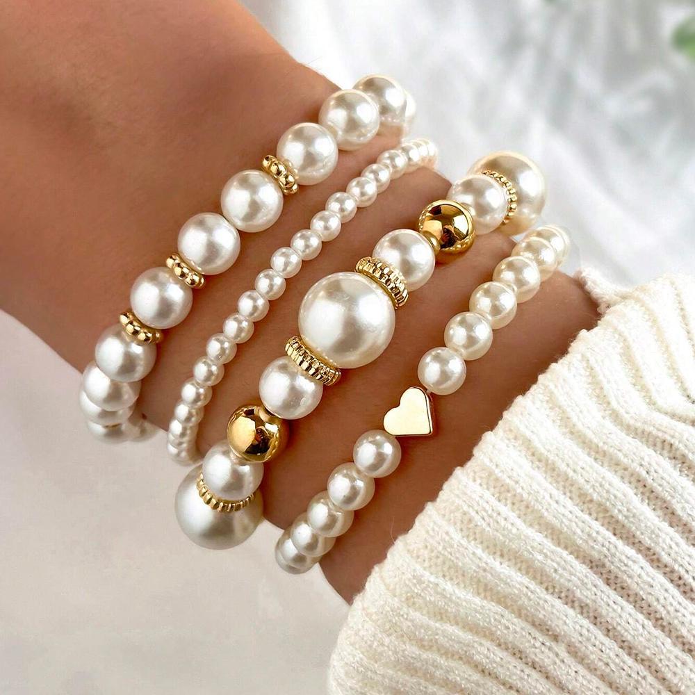 4pcs Women's Zircon Set Fashionable and Casual Artificial Zircon Bracelet Set, Suitable for Daily Wear and Holiday Gifts for Fri