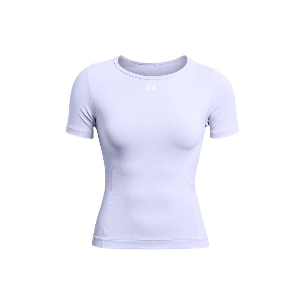 Under Armour Solid Color Breathable Casual Sports Short Sleeve T-Shirt Women Tops Light-Purple 1379149-539