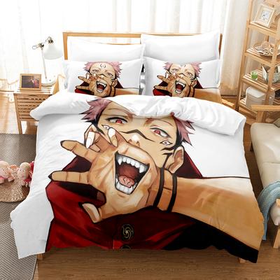 Anime Jujutsu Kaisen Gojo Satoru Bedding Set, Twin Queen Size Duvet Cover with Pillowcases 75*50cm Kids Adult Home Textiles