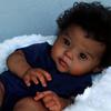 20inch Already Painted Finished Reborn Doll Black Raven Lifelike Soft Touch Baby Doll 3D Skin Visible Veins For Children Gift