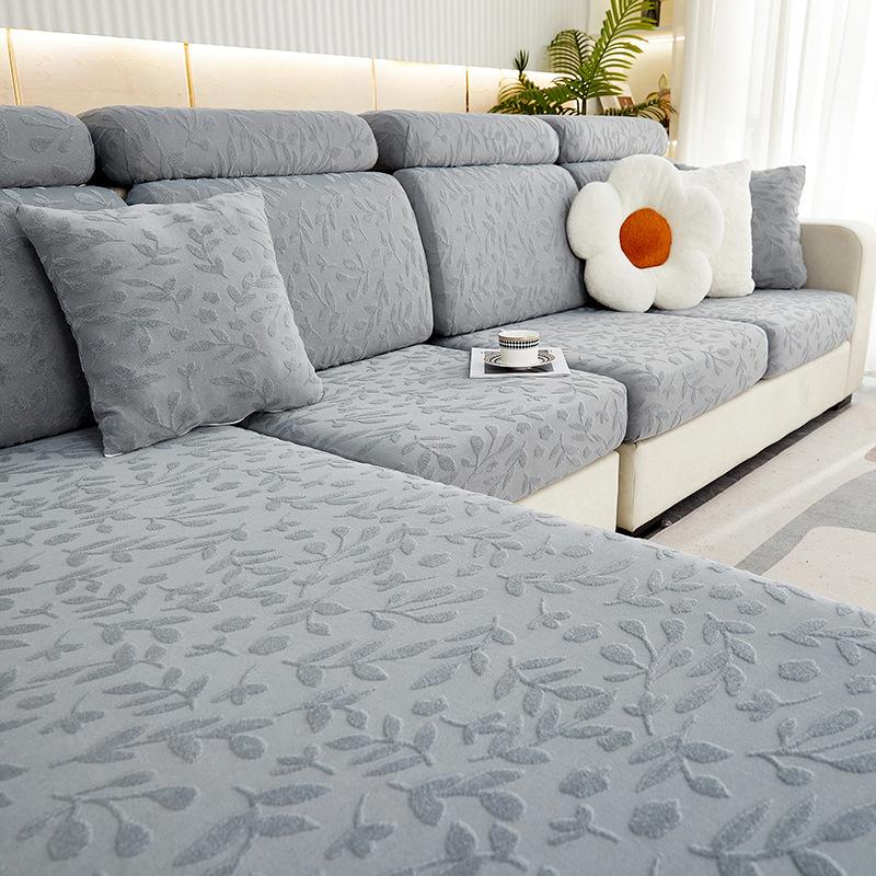 New Jacquard Velvet Stretch Sofa Cover Four Seasons Universal Sofa Cushion Anti-Cat Scratch All-Inclusive All-Purpose Sofa Fit