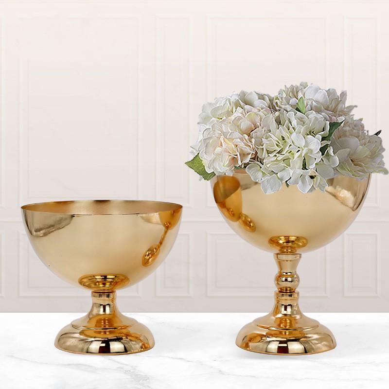 Gold Vases for Centerpieces,Gold Centerpieces for Table  Metal Flower Vases Floral Arrangements for Wedding Reception Home Anniversary Table Decor