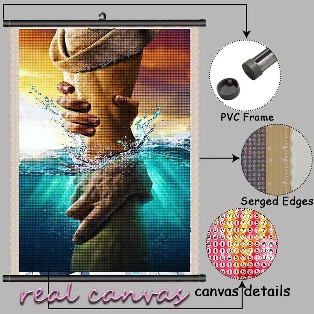 

5D DIY Рамка Алмазная вышивка двумя руками картина горный хрусталь живопись водный пейзаж мозаика ремесленный комплект украшения дома Square 20x40CM Frame