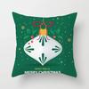 Merry Christmas Santa Elk Print Pattern Cushion Cover Home Living Room Sofa Decoration Square Polyester Pillow
