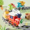 Children Electric Track Train Toy Steam Rail Car with Light&Music Mini Engineering Car Set Kids Puzzle Boy Toys Xmas Gifts