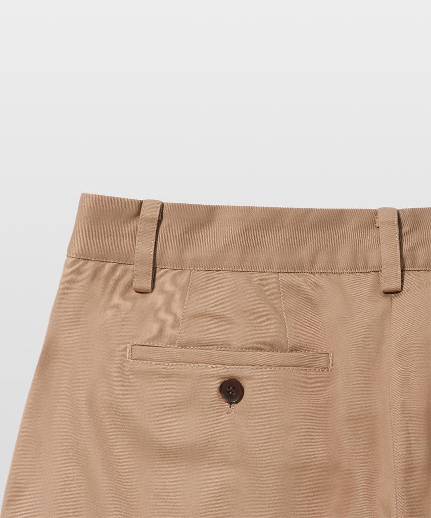 MANNERGRAM [Banset Japanese Imported Fabric] Single-Pleat High-Density Cotton Half Pants Beige