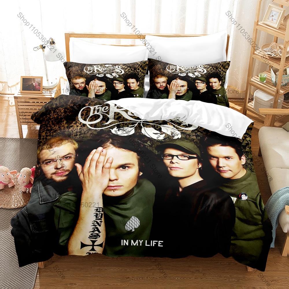 Lauri Ylönen Band Art Printed Bedding Kit 3PCS Duvet Cover & 2 Pillow Covers Breathable Fabric Rock Lover Bedroom Ornament