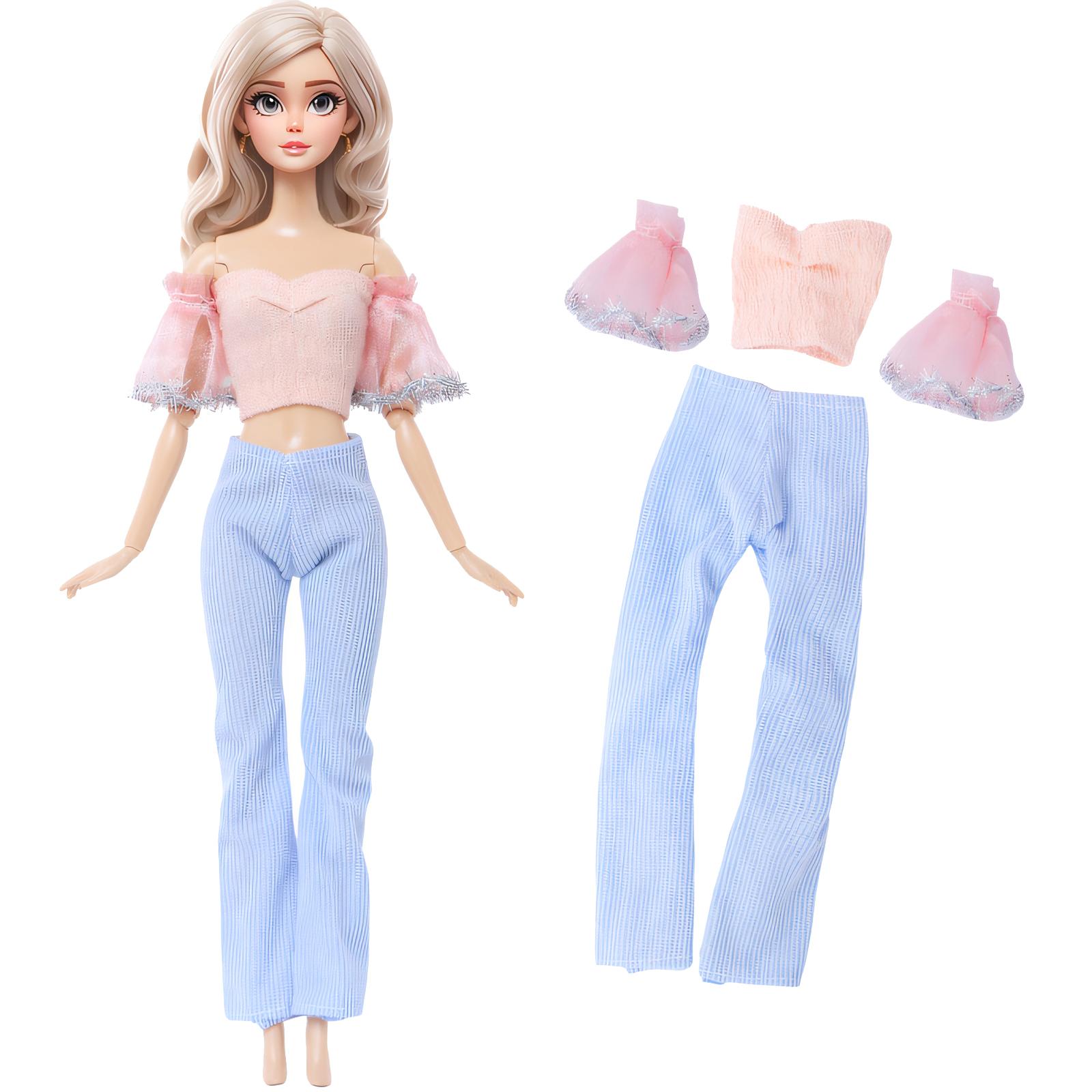 

1/6 Одежда для кукол-девочек Высококачественная модная одежда с аксессуарами для куклы Барби Детский игровой домик Подарок(НЕТ КУКЛ)