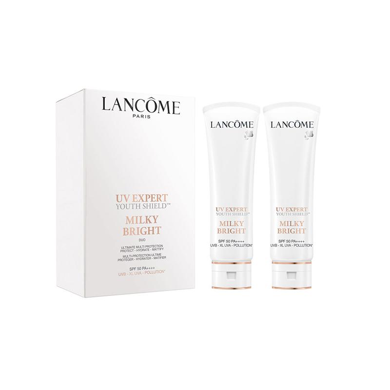 Lancôme Small white tube sunscreen moisturizing skin care set UV protection moisturizing SPF50+ PA++++ 50ml*2 белый