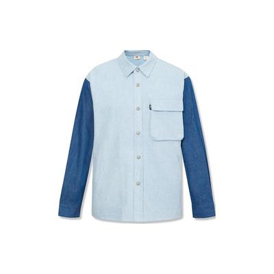 Levis Color Block Long Sleeve Polo Shirt Men Shirts A6390-0001