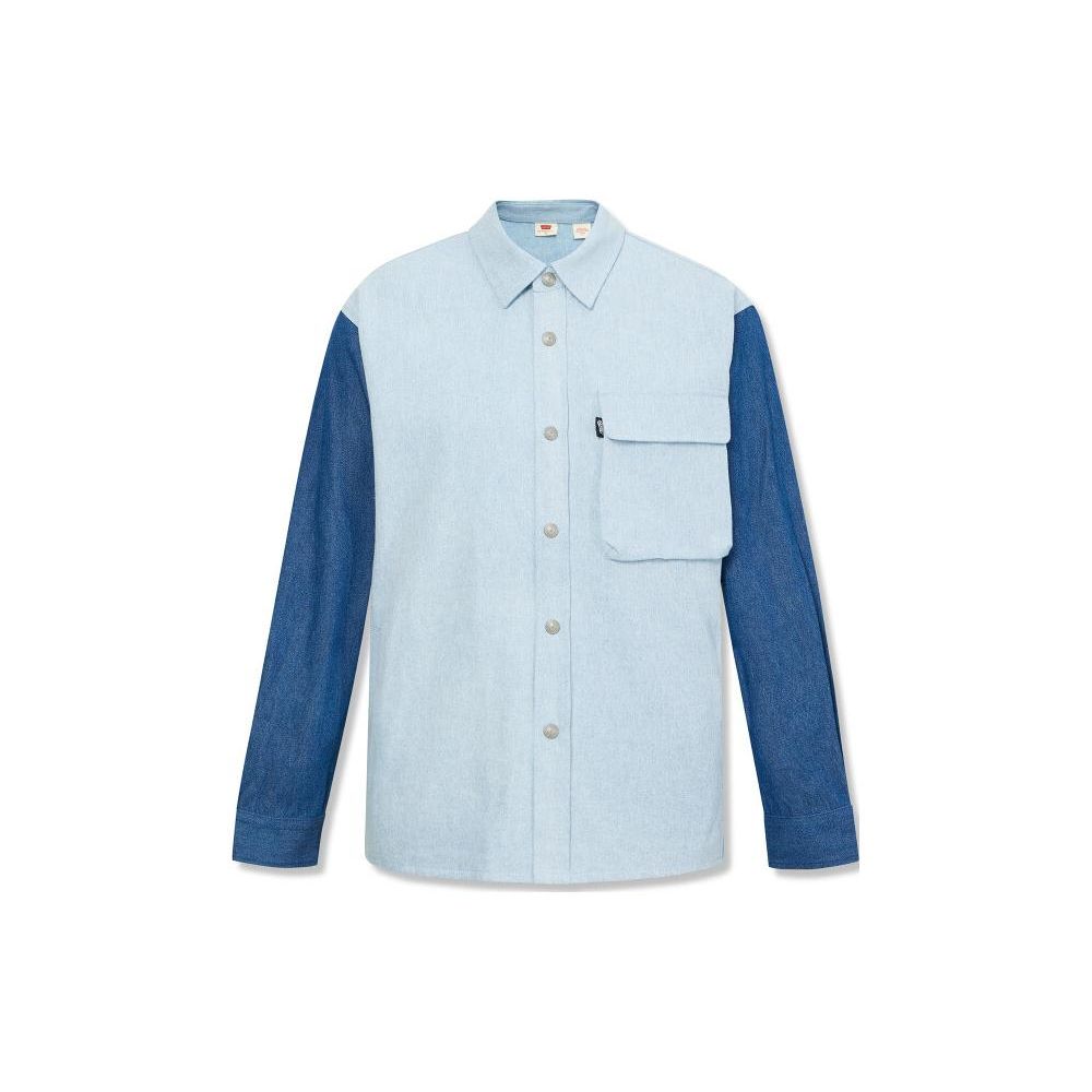 

Levis Color Block Long Sleeve Polo Shirt Men shirts A6390-0001 L