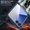 For Samsung Galaxy Z Flip7 5G Case Kickstand Slide Lens Lid PC + TPU Drop-Proof Phone Cover