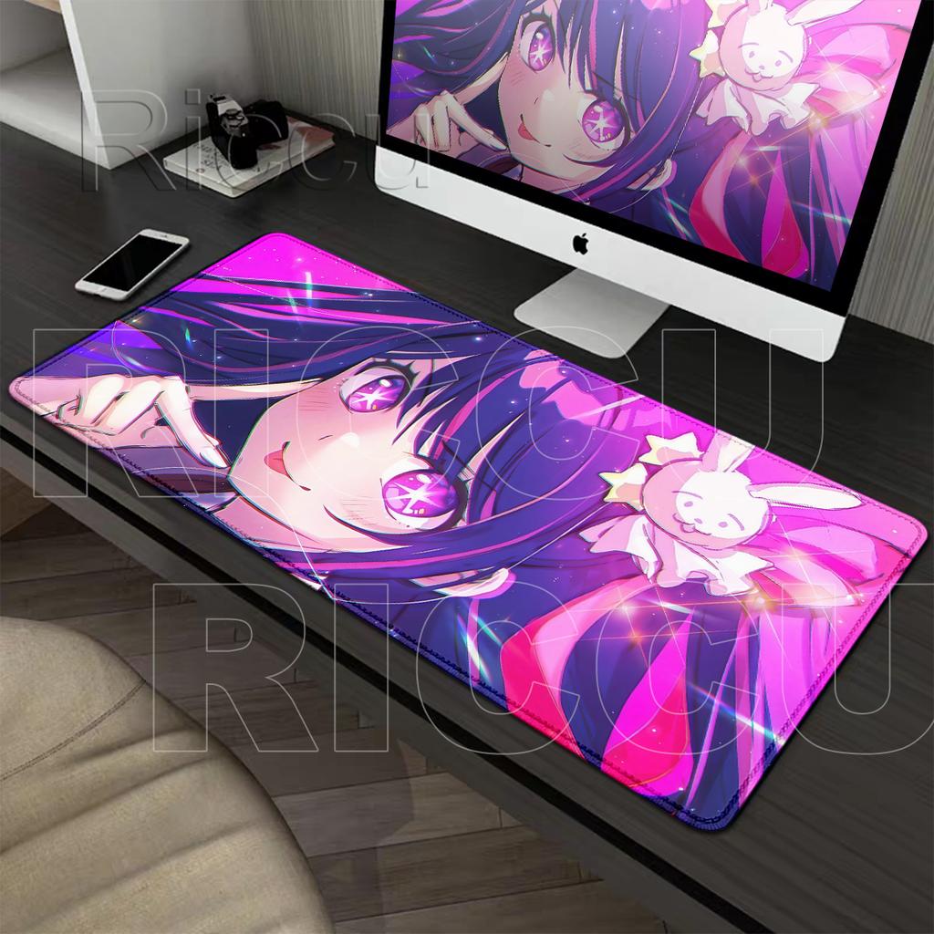 Gaming-Zubehör Mauspads Oshi No Ko Hoshino Ai Computertastatur Teppich Kawaii Mädchen Verriegelungskante Gummi Ästhetik Schreibtischunterlagen