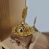 Gold Mini Censer Holder Retro Incense Stick Burner Portable Incense Stove  Office