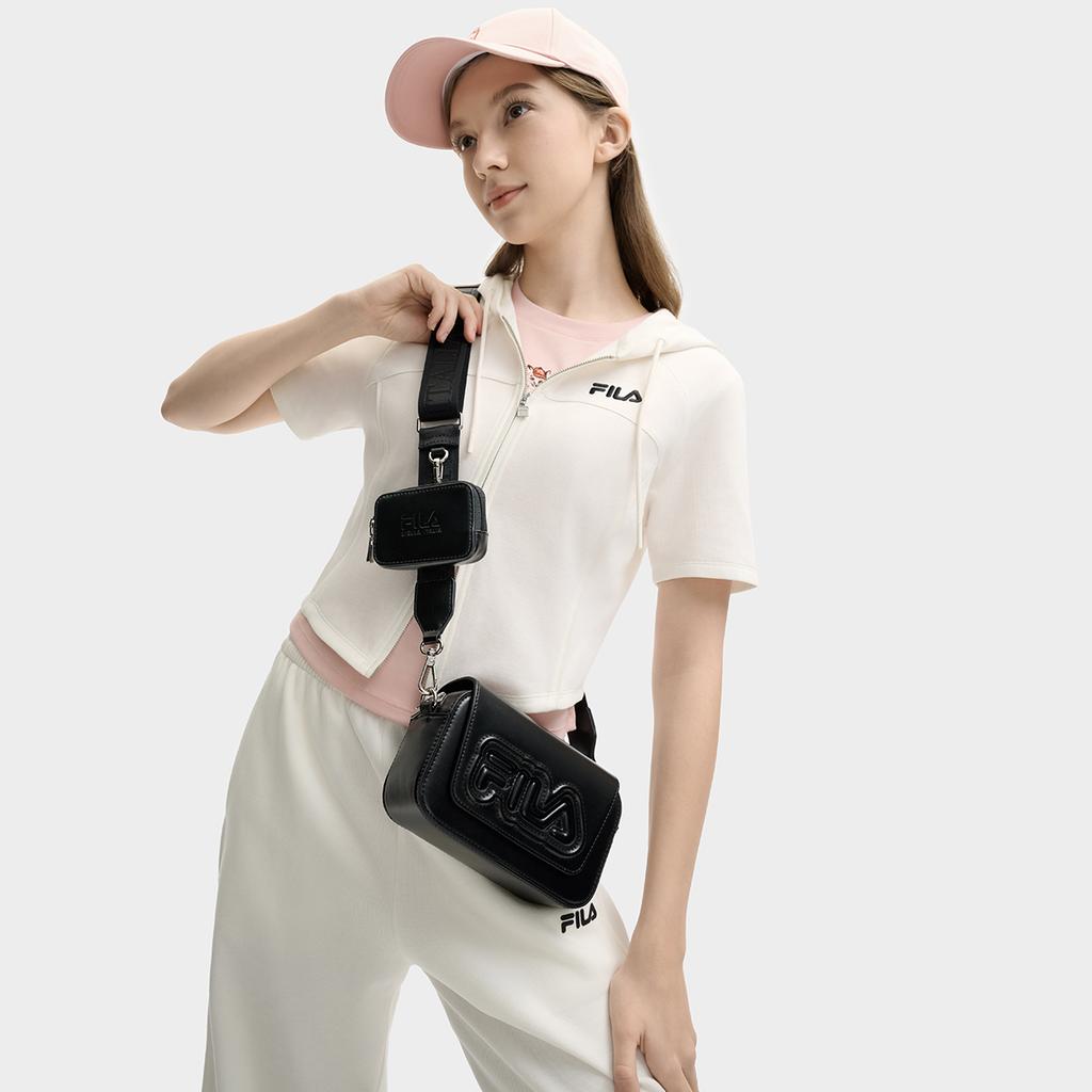 FILA Lifestyle Fashionable Versatile Durable Crossbody Bag Women bags Black F13W529163FBK