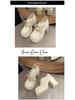 2025 Spring Women's Mary Jane High Heels: New Fashion Platform Chunky Lace-Up Leather Dress Shoes