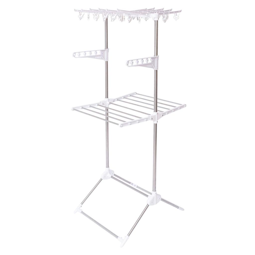 Konan Original Indoor Clothes Drying Stand with Clothespin and Hanger Hooks KTH21-6852