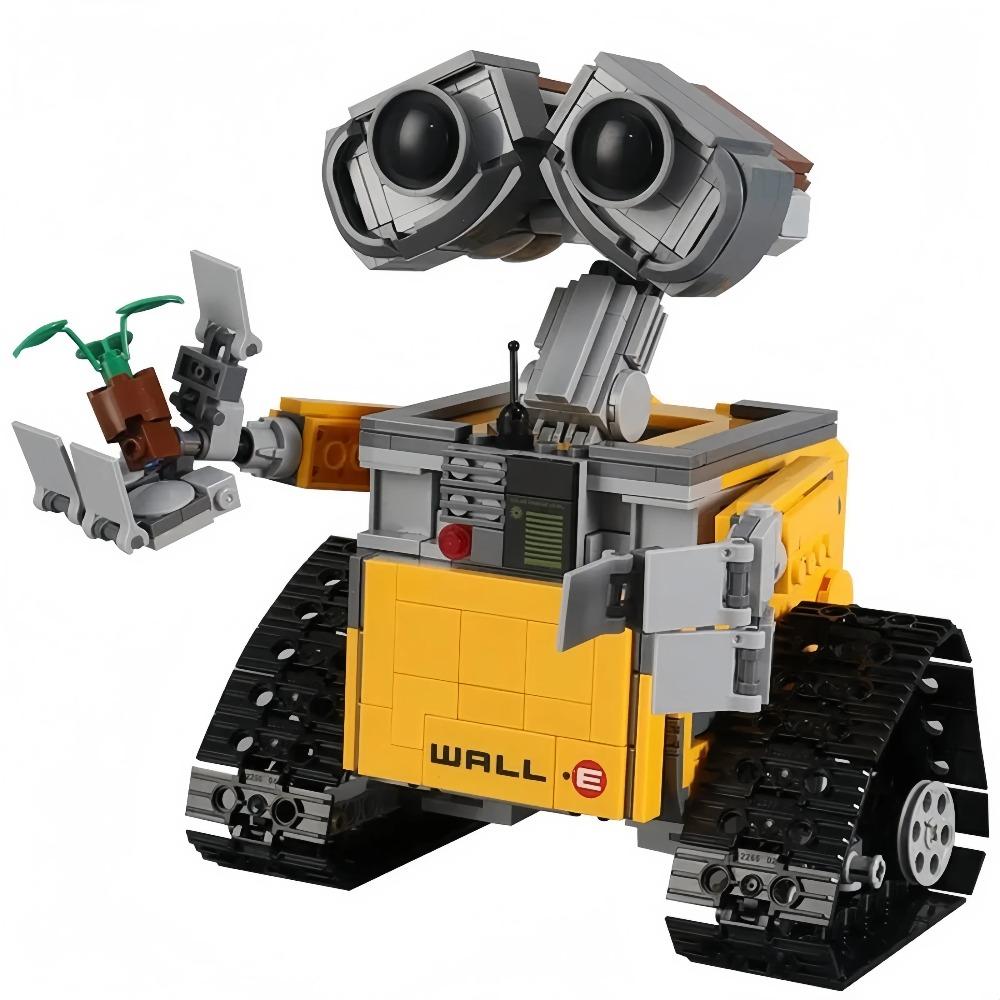 Kit de Bloques de Construcción de Película Más Vendido Wally y Eva 811 Piezas Modelo de Muñeco Robot 43279 Juguetes para Niños Regalos de Navidad y Cumpleaños