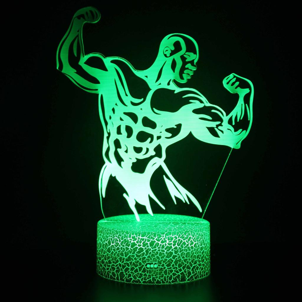 Sports Souvenir Table Lamp USB Taekwondo Bedroom Lighting Decoration Children's Gift Color Small Night Light Creative 3D LED Lig