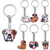 New Arrival Adorable Pet Dogs PVC Soft Keychains Bag Hanging Pendant Car Keyrings Animals Key Chains Accessories Wholesale Gift