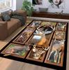 1pc Christmas Tree Area Rug with Christmas Tree Patterned Christmas Floor Mats Large Size Mats for Terrace Home Decoration Rugs