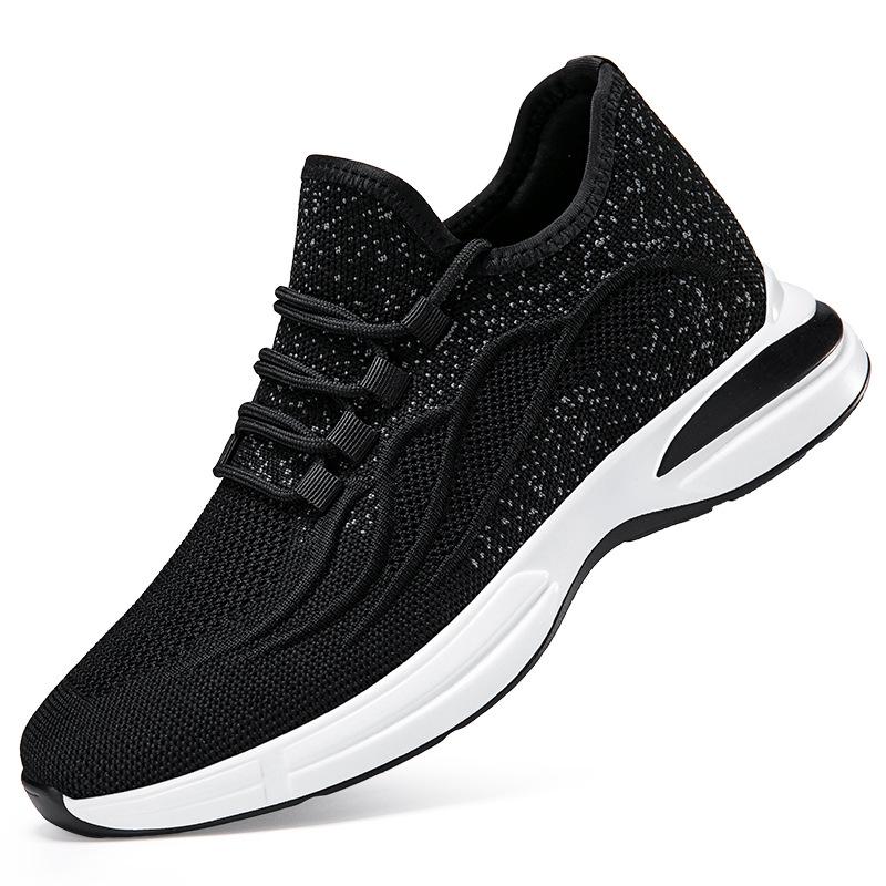 Men's Flyknit Breathable Casual Shoes with 8CM Height Boost - Summer Style