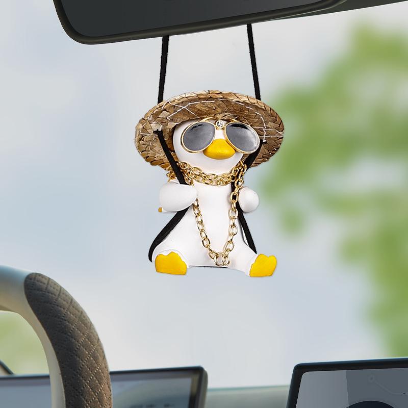 Car-mounted Yellow Duck Swing Pendant for Interior Decoration