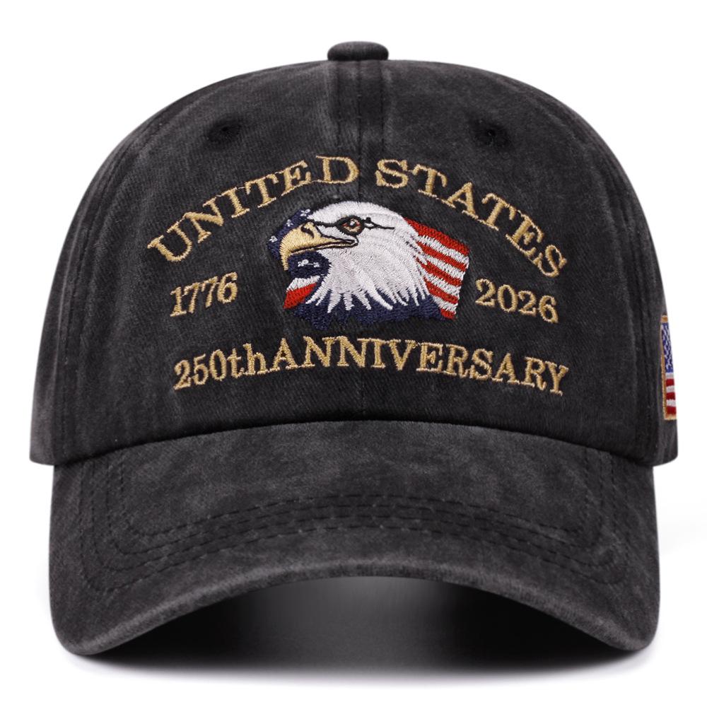 Embroidered Baseball Cap Vintage Washed Denim Cap Casual Hip Hop